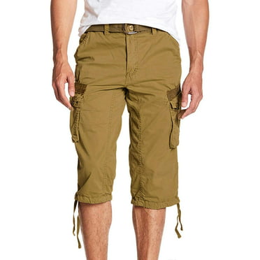 Superdry Mens Cargo Combat Shorts Cotton Summer Pant Casual Short Canopy Green